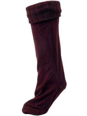 Chatties Women's Rainboot Liner Socks - 1 Pair - Burgundy Red