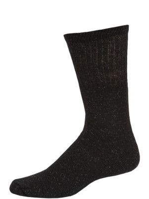 Work Wear Men's Crew Socks - 1 Pair - Black