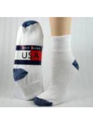 Women's Blue Colored Heel and Toe Quarter Socks - 3 Pairs
