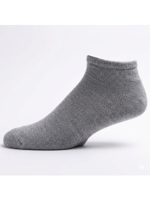 American Made Men's King Size Gray Low Cut Socks - 3 Pairs