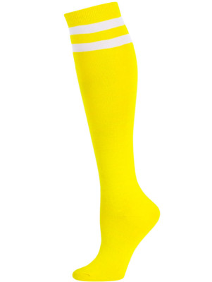 Julietta Bold Retro Stripe Knee Socks - 1 Pair - Yellow
