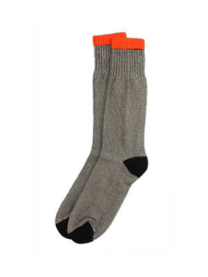 Ruggeds Women's Insulated Thermal Socks with Orange Stripe - 2 Pairs
