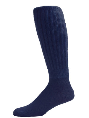Extra Long Extra Heavy Navy Slouch Socks Made in USA - 1 Pair