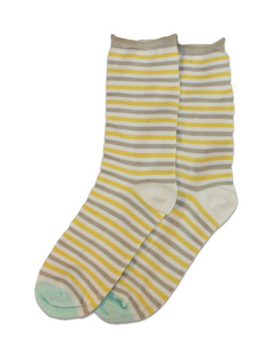 K. Bell Wonderland Stripe Roll Top Crew Socks
