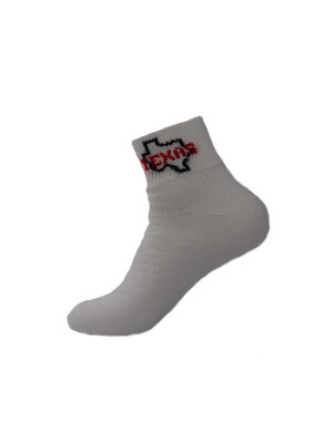 Men's White Texas Logo Quarter Socks - 3 Pairs