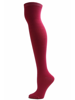 J. Ann Solid Over the Knee Socks - 1 Pair