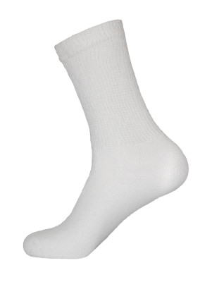 Physician's Choice Men's King Size White Diabetic Crew Socks - 3 Pairs