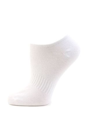 Fine Fit Women's No Show Cotton Socks - 3 Pairs - White