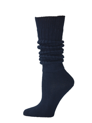 Credos Women's Extra Heavy Slouch Socks - 1 Pair - Navy Blue