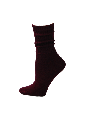 Millennium Women's Slouch Socks - 1 Pair - Burgundy